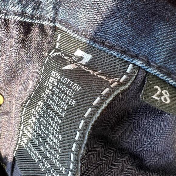 Jeans 7 FOR ALL MANKIND b (air) denim, size 28, zipper ankles - Picture 3 of 7